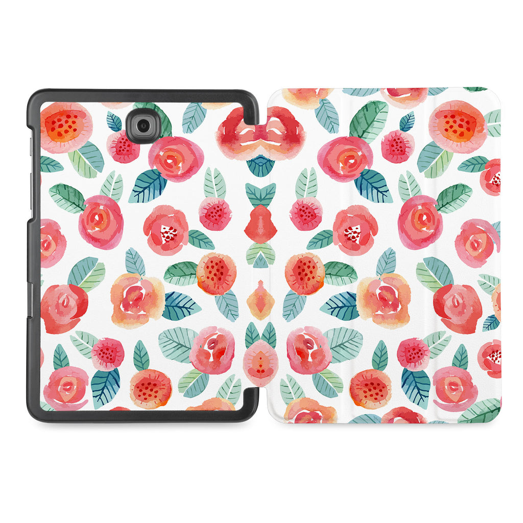 the whole printed area of Personalized Samsung Galaxy Tab Case with Rose design