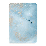 the front view of Personalized Samsung Galaxy Tab Case with Marble Gold design