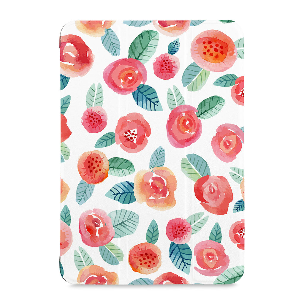 the front view of Personalized Samsung Galaxy Tab Case with Rose design