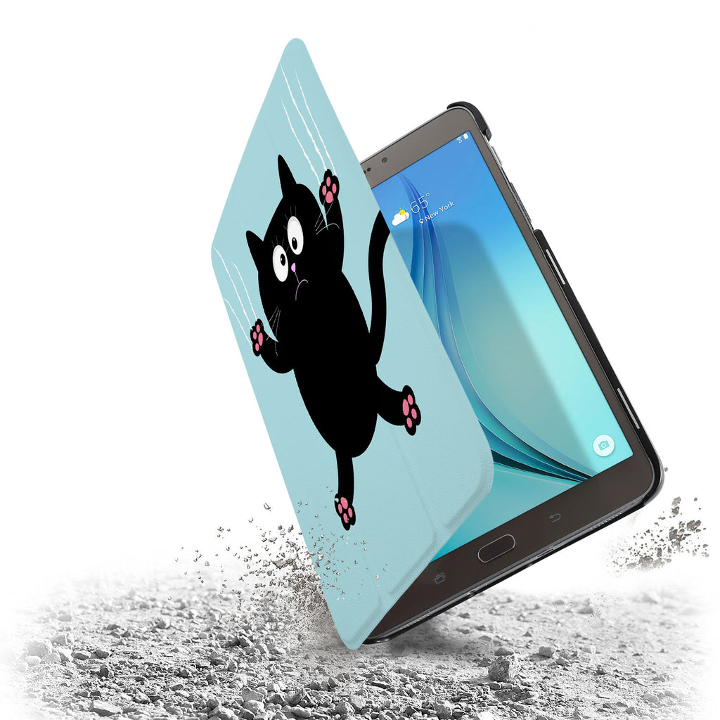 the drop protection feature of Personalized Samsung Galaxy Tab Case with Cat Kitty design